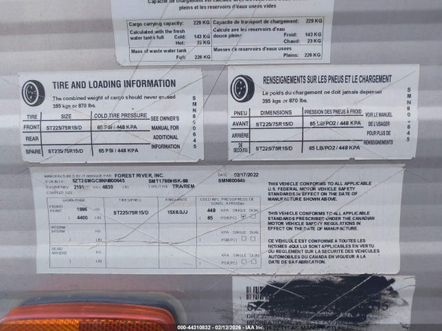 2022 FOREST RIVER SALEM 5ZT2SMGC8NN800645 Photo 8