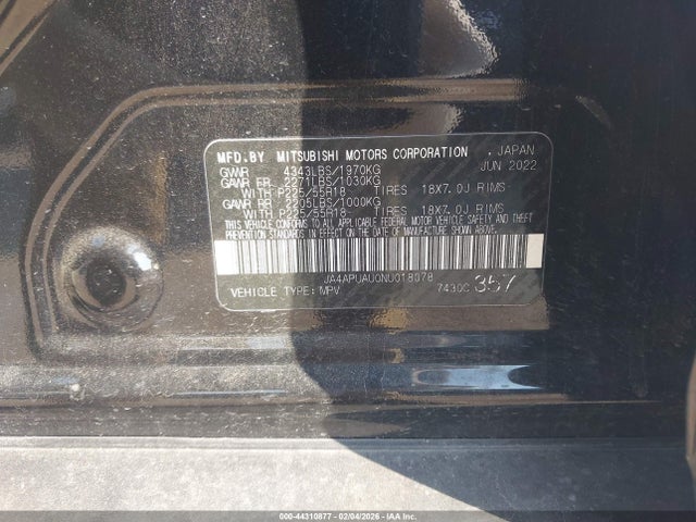 2022 MITSUBISHI OUTLANDER SPORT JA4APUAU0NU018078 Photo 8