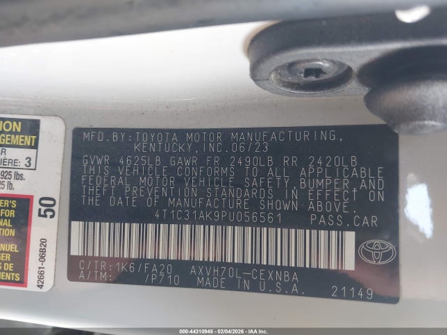 Toyota Camry Le Hybrid 2023 4T1C31AK9PU056561 Image 9