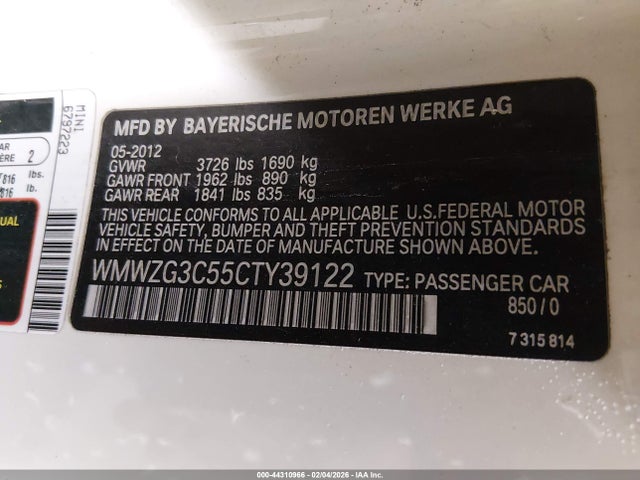 2012 MINI COOPER S CLUBMAN WMWZG3C55CTY39122 Photo 8