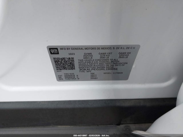 3GKALPEG1RL190051 GMC Terrain Fwd Slt