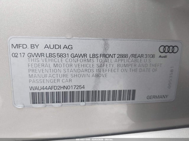 2017 AUDI A8 L WAU44AFD2HN017254 Photo 8