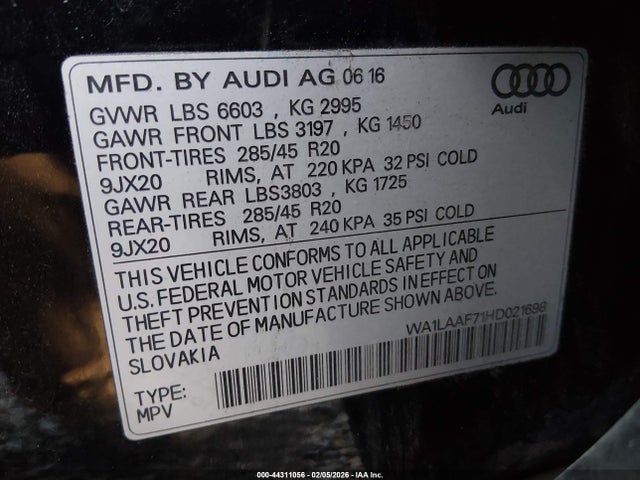 2017 AUDI Q7 WA1LAAF71HD021698 Photo 8