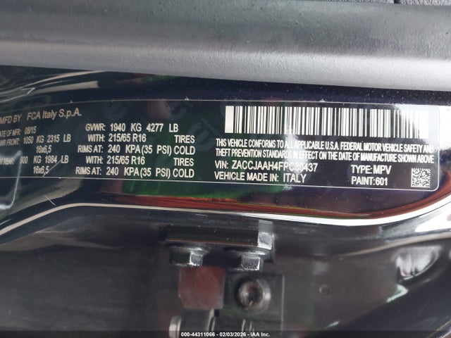 Jeep Renegade Sport 2015 ZACCJAAH4FPC30437 Image 9
