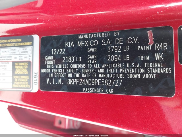 2023 KIA FORTE 3KPF24AD9PE582727 Photo 8