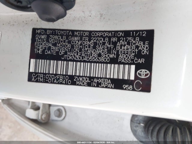 2013 TOYOTA PRIUS JTDKN3DU4D5563800 Photo 8