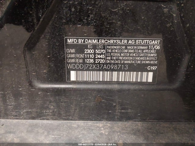 2007 MERCEDES-BENZ CLS 550 WDDDJ72X37A098713 Photo 8