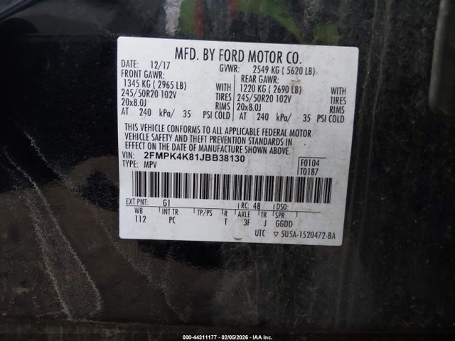 2018 FORD EDGE 2FMPK4K81JBB38130 Photo 8