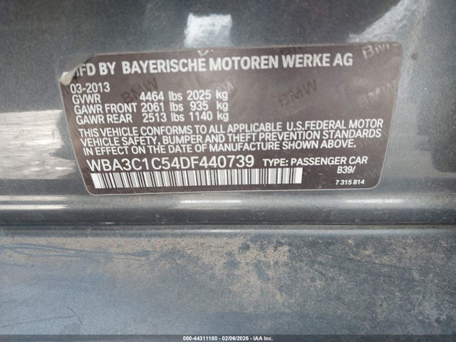 2013 BMW 328I WBA3C1C54DF440739 Photo 8