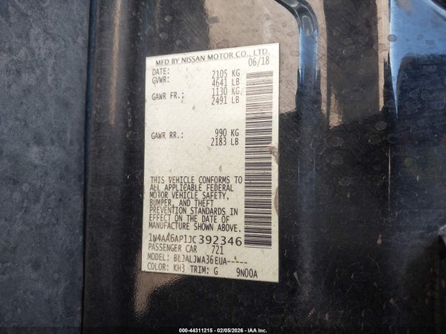 Nissan Maxima 3.5 Sv 2018 1N4AA6AP1JC392346 Image 9