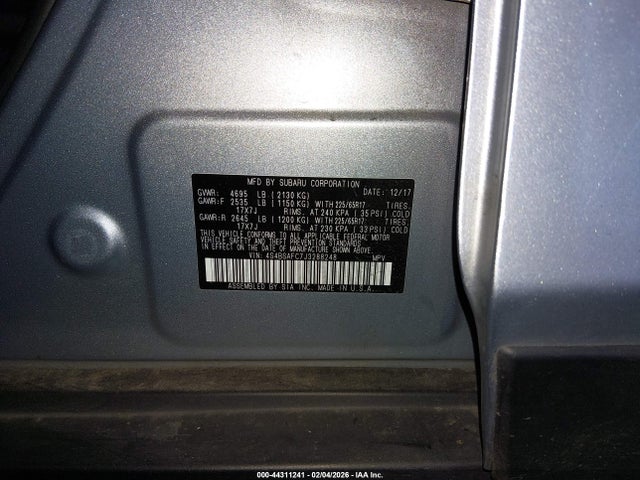 44311241 :رقم المزاد ، 4S4BSAFC7J3288248 vin ، 2018 Subaru Outback 2.5i Premium مزاد بيع