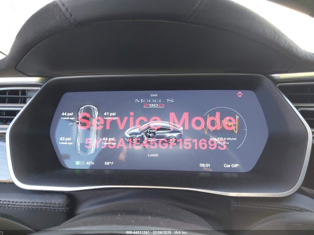 2016 TESLA MODEL S 5YJSA1E45GF151693 Photo 6