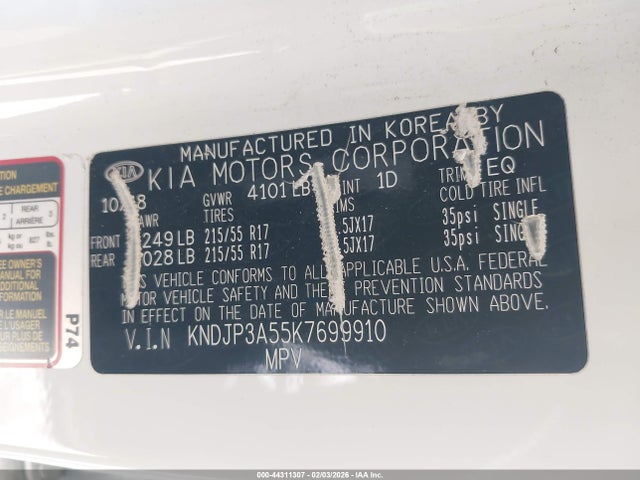 KNDJP3A55K7699910 KIA SOUL +