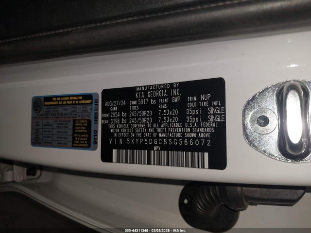 5XYP5DGC8SG566072 KIA Telluride Sx Prestige