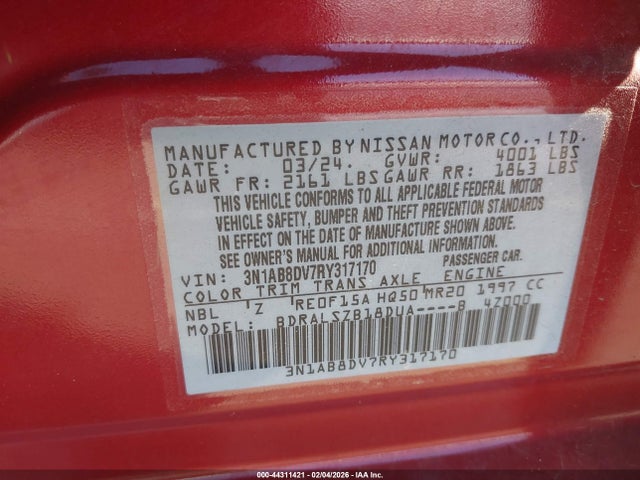 Nissan Sentra Sr Xtronic Cvt 2024 3N1AB8DV7RY317170 Image 9