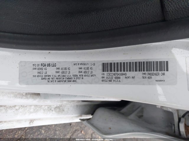2016 CHRYSLER 200 1C3CCCAB7GN168449 Photo 8