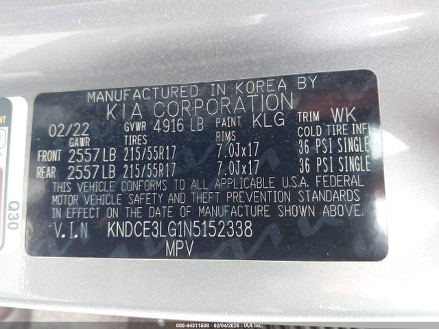 KNDCE3LG1N5152338 KIA Niro Ev Ex Premium