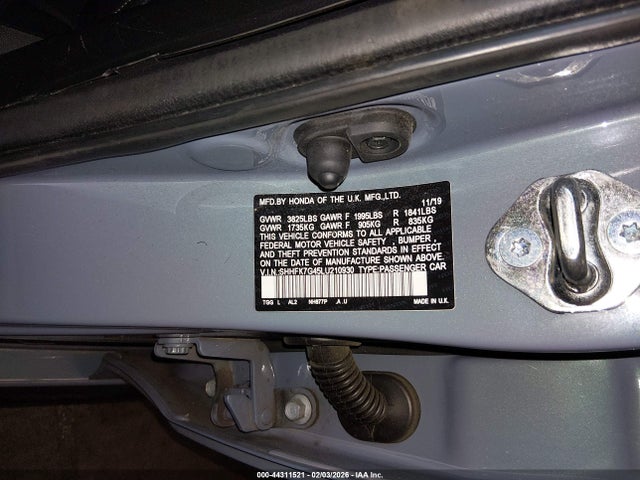 SHHFK7G45LU210930 Honda Civic Sport