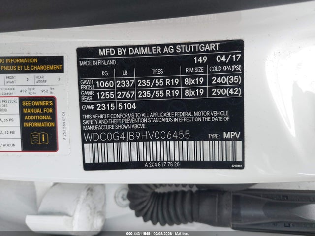 2017 MERCEDES-BENZ GLC 300 WDC0G4JB9HV006455 Photo 8