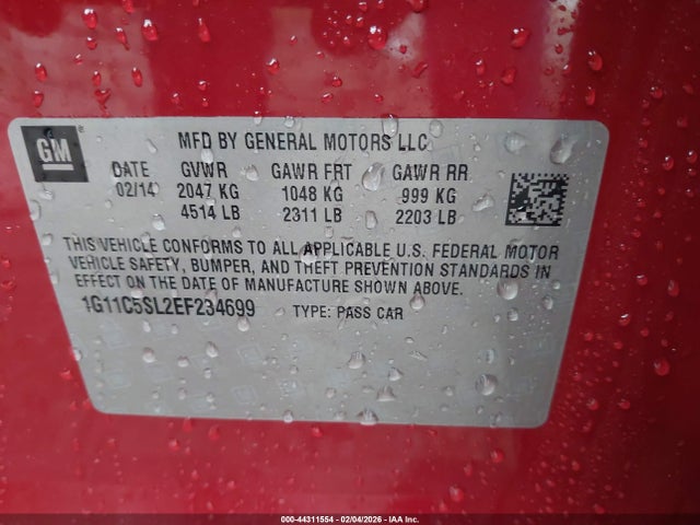 2014 CHEVROLET MALIBU 1G11C5SL2EF234699 Photo 8
