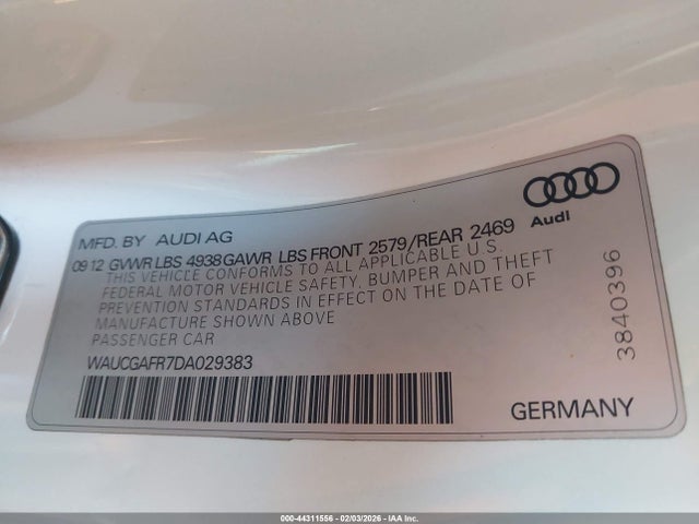 2013 AUDI S5 WAUCGAFR7DA029383 Photo 8