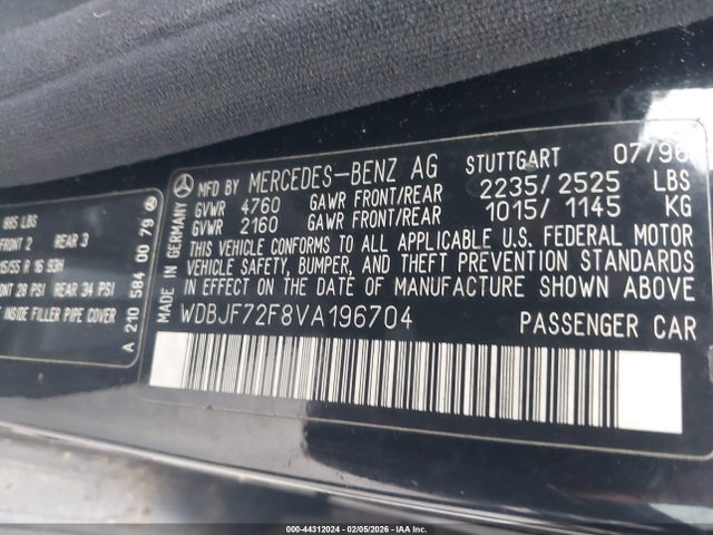 Продаж на аукціоні авто 1997 Mercedes-benz E 420, vin: WDBJF72F8VA196704, номер лоту: 44312024