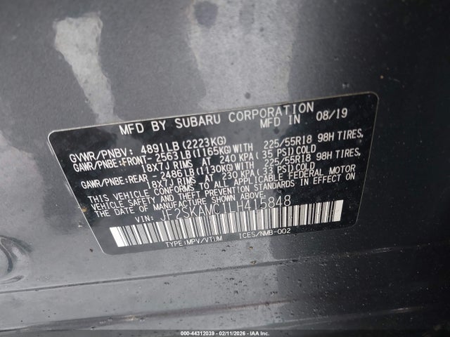 JF2SKAMC1LH415848 Subaru Forester Sport