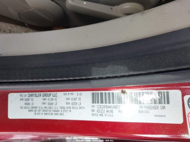 2010 CHRYSLER SEBRING 1C3CC4FB4AN149072 Photo 8