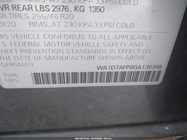 2016 AUDI Q5 WA1D7AFP8GA136348 Photo 8