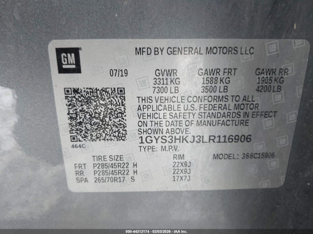 2020 CADILLAC ESCALADE ESV 1GYS3HKJ3LR116906 Photo 8