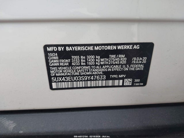 2025 BMW X5 PHEV 5UX43EU03S9Y47673 Photo 8