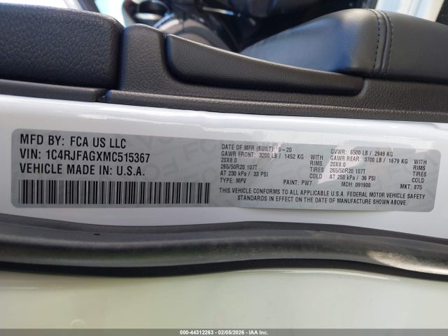 2021 JEEP GRAND CHEROKEE 1C4RJFAGXMC515367 Photo 8