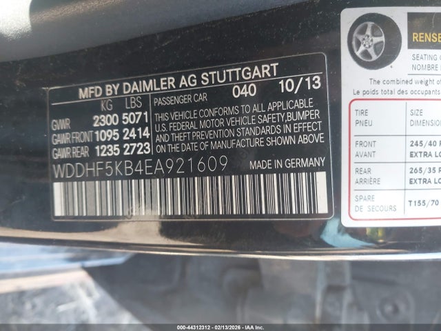 Продажа на аукционе авто 2014 Mercedes-benz E 350, vin: WDDHF5KB4EA921609, номер лота: 44312312