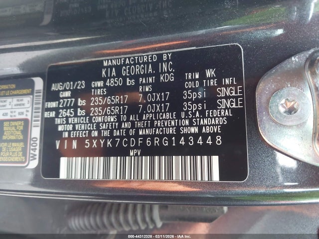 5XYK7CDF6RG143448 KIA Sportage X-pro Prestige