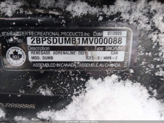 Ski-Doo Renegade Andrenaline 2021 2BPSDUMB1MV000088 Image 9