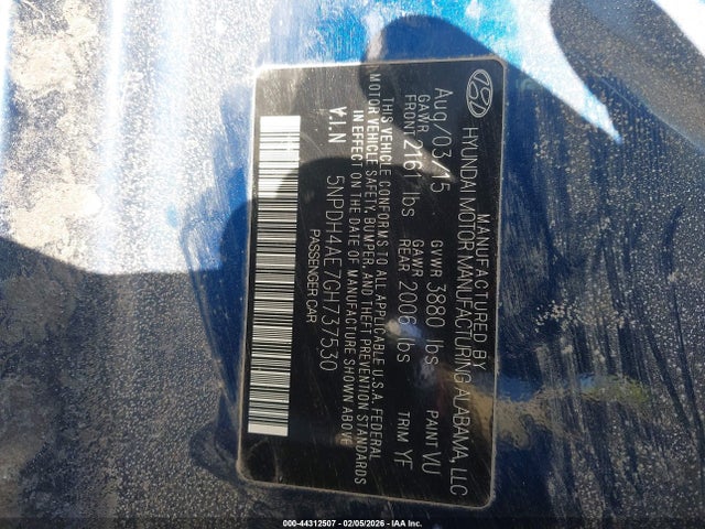 Hyundai Elantra Value Edition 2016 5NPDH4AE7GH737530 Image 9