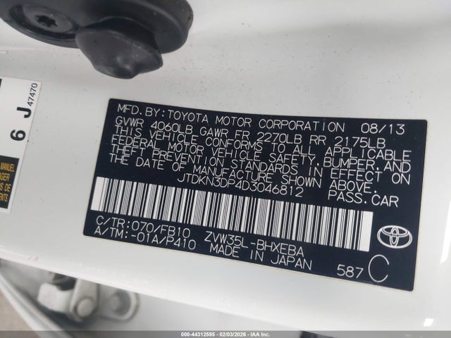 2013 TOYOTA PRIUS PLUG-IN JTDKN3DP4D3046812 Photo 8