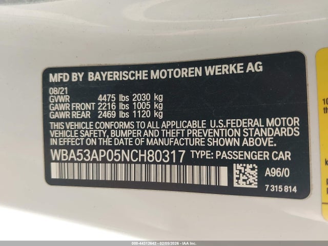 2022 BMW 430I WBA53AP05NCH80317 Photo 8