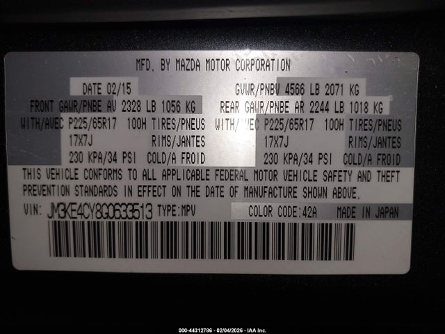 Aukcja sprzedaży 2016 Mazda Cx-5 Touring, vin: JM3KE4CY8G0633513, numer aukcji: 44312786