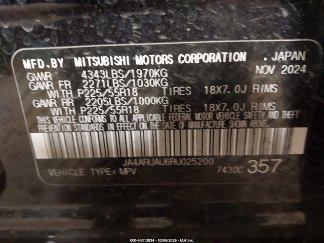 2024 MITSUBISHI OUTLANDER SPORT JA4ARUAU6RU025200 Photo 8