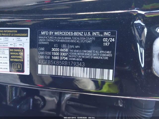 Продажа на аукционе авто 2024 Mercedes-benz Gle 450 4matic, vin: 4JGFB5KB5RB179343, номер лота: 44312918