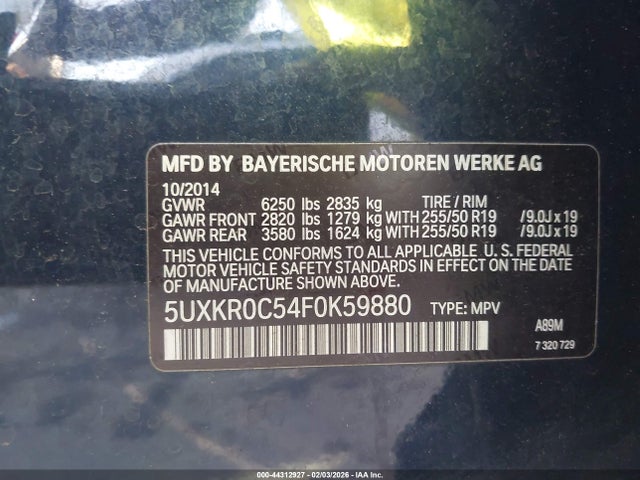 5UXKR0C54F0K59880 BMW X5 Xdrive35i