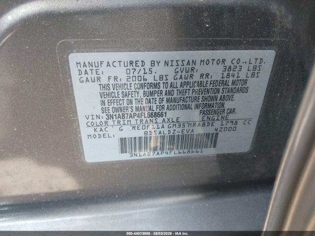 Nissan SENTRA SV 2015 3N1AB7AP4FL668661 Image 9