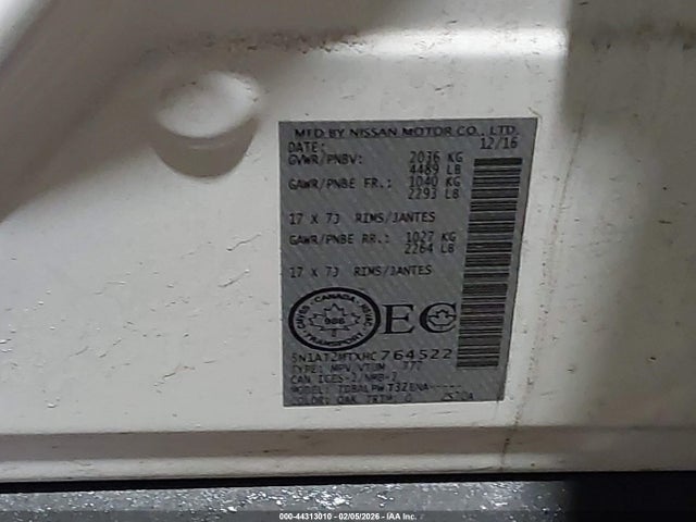 2017 NISSAN ROGUE 5N1AT2MTXHC764522 Photo 8