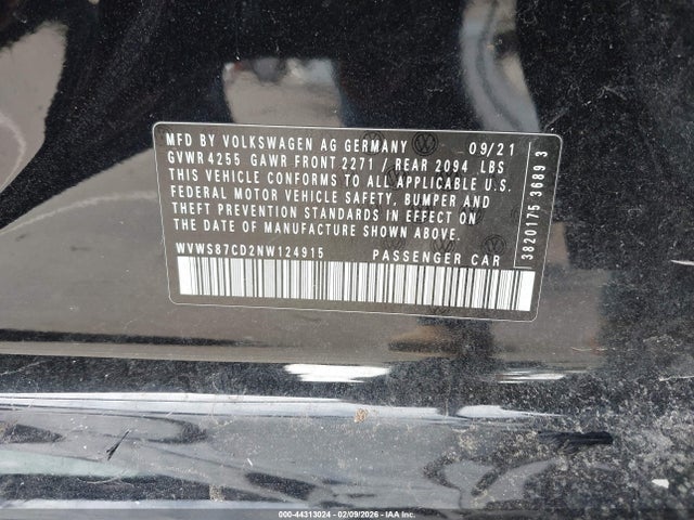 2022 VOLKSWAGEN GOLF GTI WVWS87CD2NW124915 Photo 8