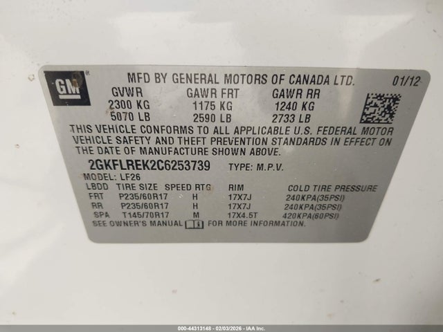 2012 GMC TERRAIN 2GKFLREK2C6253739 Photo 8