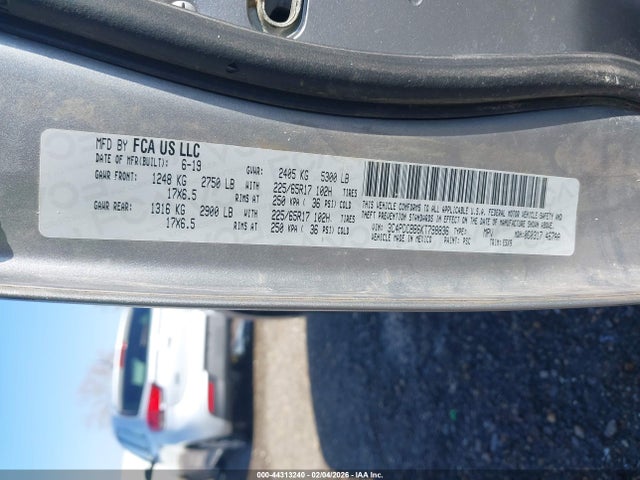 44313240 :رقم المزاد ، 3C4PDCBB6KT798836 vin ، 2019 Dodge Journey Se مزاد بيع