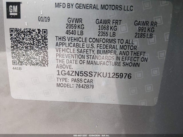 1G4ZN5SS7KU125976 Buick Lacrosse Fwd Preferred