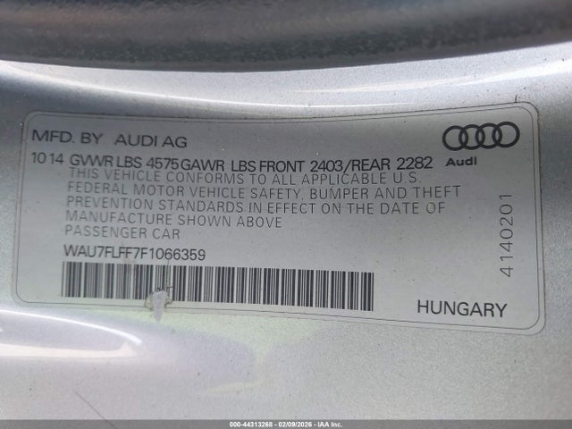 2015 AUDI A3 WAU7FLFF7F1066359 Photo 8