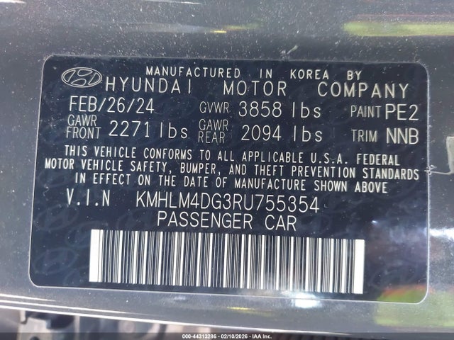 2024 HYUNDAI ELANTRA KMHLM4DG3RU755354 Photo 8